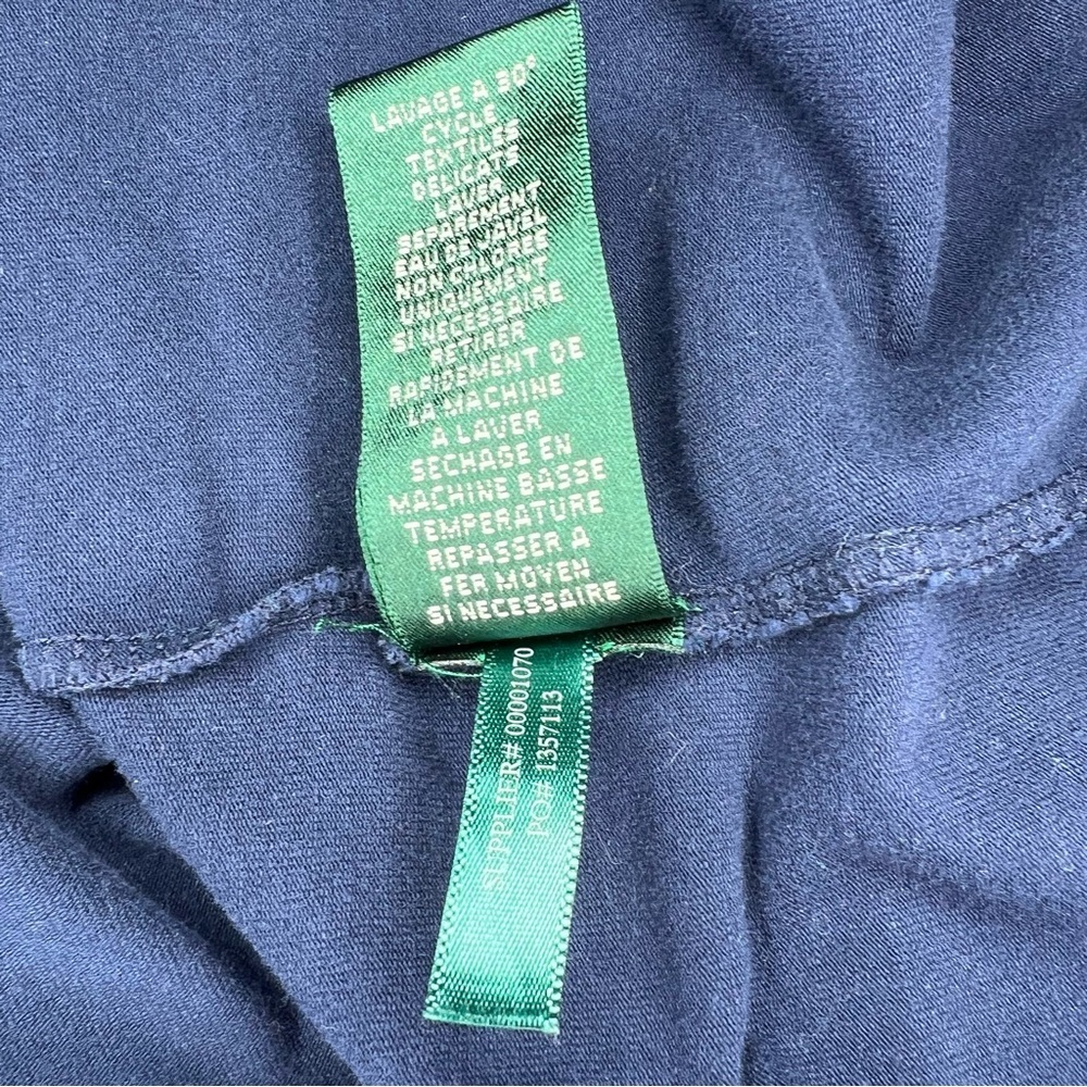 Vtg Lauren Active Ralph Lauren Sleeveless 1/4 Zip Top Womens Navy White Women M - Picture 8 of 8